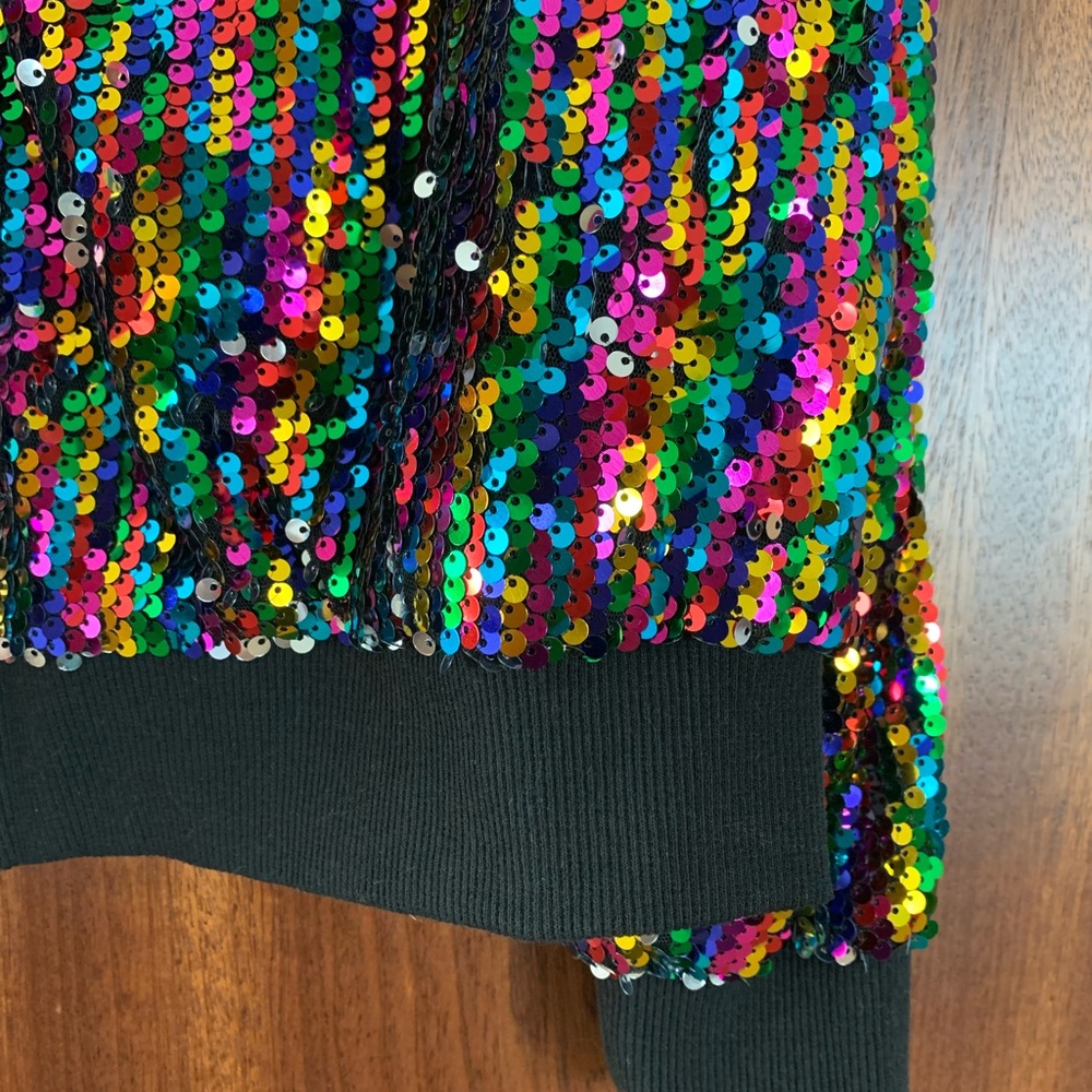 Kancy Kole Rainbow Sequin Jacket - image 6